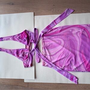 Tiger Mist Pink and Purple Swirl Dress